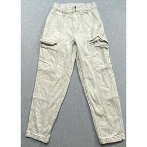 PacSun Elastic Waist Cargo Utility Pants Straight Leg Women's 22x27 Distressed‎